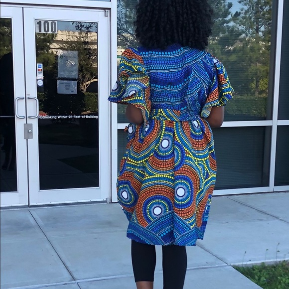 African wrapping dress for women Ankara print - Picture 6 of 7